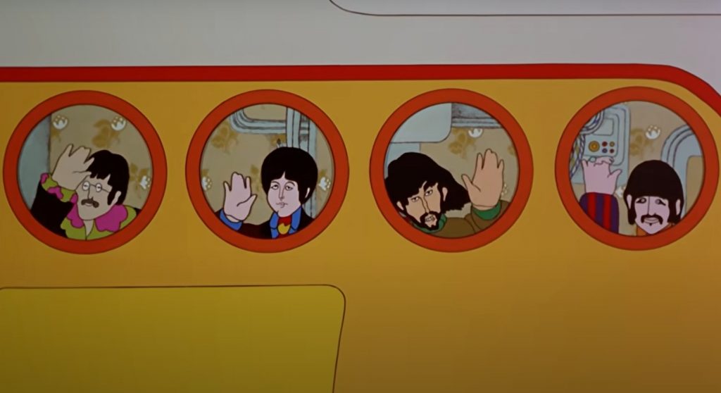 Fotogramma del video di Yellow Submarine dei Beatles