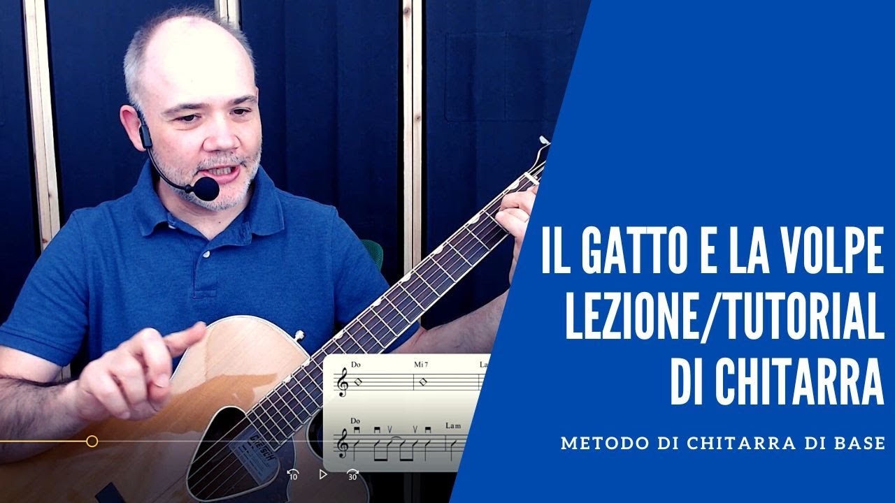 Il gatto e la volpe (E. Bennato) - lezione/tutorial di chitarra facile